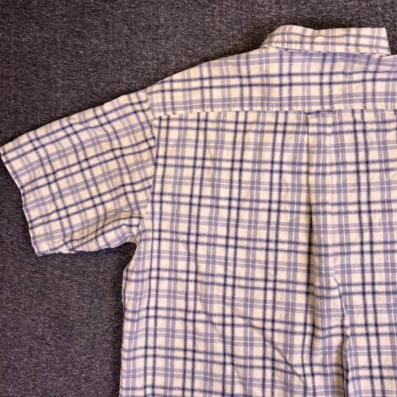 VTG Northwest Territory Shirt Mens L Plaid Button Up Short Sleeve Linen Western - Picture 14 of 16